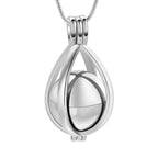Teardrop Memory Necklace for Ashes - Stainless Steel Cremation Keepsake Pendant for Human & Pet Ashes, Hair, Perfume or Sand, Memorial Jewelry for Loss of Loved One or Pet