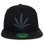 Rasta MJ Leaf 3D Embroidered Flat Bill Snapback Cap – Hip Hop Reggae Hat, Adjustable Snapback, One Size Fits Most, Unisex Streetwear Baseball Cap