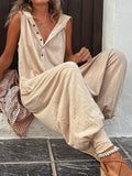 Women's Sleeveless Hooded Long Jumpsuit Joggers Casual One-Piece Romper Lounge Athleisure Relaxed Fit Spring Summer S M L XL XXL