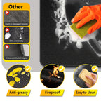 BBQ Grill Mat & Fire Pit Pad – Double-Sided Fireproof Heat-Resistant Deck Protector, Waterproof & Oil-Proof, Easy to Clean, 7 Sizes for Outdoor Grills, Fireplaces, Fire Pits & Smokers