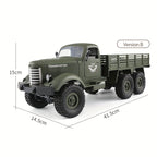 1/12 Scale RC Military Truck 6x6 All-Terrain Crawler with Metal Frame & Dual Differential – Remote Control Heavy Duty Army Truck for Boys, Kids Christmas Gift & Room Decor