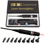 Bore Sight Laser Kit Red Green Boresighter with 8 or 32 Adapters Universal Multi-Caliber 0.17 Cal to 12GA for Rifle Pistol Shotgun - Tactical Gun Zeroing Tool