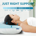 2-Pack Cooling King Size Pillows – Hotel Quality Non-Collapsing Down Alternative with Memory Foam Filling, Polyester & Viscose Cover, Machine Washable, for Side Back Stomach Sleepers