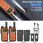 BAOFENG Walkie Talkies for Adults Long Range – 22 FRS Channels, VOX Hands-Free, USB-C Rechargeable Li-ion Battery, LCD Display, Built-in Flashlight, 2-3 Mile Range for Hiking, Camping & Family Outdoor Use
