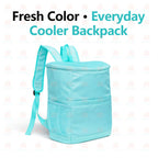 Insulated Cooler Backpack 30 Can Leopard Print with Mesh Pockets & Adjustable Straps - Leakproof Nylon Cooler Bag for Beach Camping Picnic Hiking Travel Daily Use