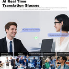 AI Smart Glasses with Camera or Audio – Real-Time Translation 110+ Languages, HD Video Recording, AI Voice Control, HiFi Music & Calling, Photochromic Lenses, Sports Skiing Outdoor Wearable Tech