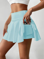 Women's Athletic Pleated Tennis Skort 3-Pack High Waist with Pockets Stretchy Polyester Yoga Skirt Machine Washable Side Tie Detail Comfort Fit for Tennis Yoga Gym Dance Sizes S-XXL