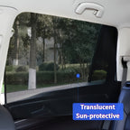 Magnetic Car Sunshade Curtains 4-Piece Set - Black Mesh UV Protection & Heat Insulation, Easy Install on Car Windows & Windshield, Universal Fit for Cars, SUVs & Trucks
