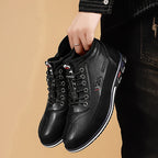 Men's High Top Business Casual Dress Shoes – Lace-Up Formal Oxford Sneakers for Office & Suit, 13 Colors, US Sizes 6.5–13.5