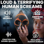 Aztec Death Whistle Handcrafted Ceramic Skull Musical Instrument Replica – Unique Gift for History Lovers, Collectors & Halloween Decor, No Batteries Required