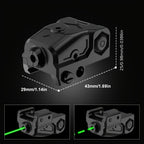 USB-C Rechargeable Laser Sight for Picatinny Rail – Green & Red Laser Dot Sight with Tactical Flashlight Combo, Vibration-Resistant, Quick Adjust, for Handguns Rifles Hunting Competition