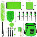 Car Cleaning Kit 17-35 Piece – Portable Vacuum Cleaner, Windshield Cleaning Tool, Drill Brush Set & Interior Brush Set for Full Car Detailing, Holiday Gift for Family & Friends