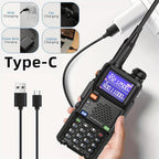 BAOFENG GM-5RH 10W Long Range GMRS Radio 2-Pack - Handheld Two-Way Radio with NOAA Weather, USB-C Charging, 999CH, 2500mAh Battery, 771 & 805S Antenna for Hunting Camping Climbing