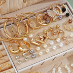 86pcs Faux Pearl Jewelry Set for Women – Necklace Bracelet Rings Earrings with Love Butterfly Star Moon Charms, Boho Fashion Accessories for Party Holiday Dating Daily Wear Gift