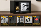 Fireproof Home Safe with Digital Keypad, Keys & Passcode Lock – Includes Fireproof Money Bag, Sensor Light & Adjustable Shelf for Home Office Business Money Valuables