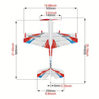 6CH RC Plane Brushless Motor Remote Control Aircraft One-Key Stunt Aerobatics RC Glider Airplane Toy for Beginners and Experienced Pilots with Two Batteries Included