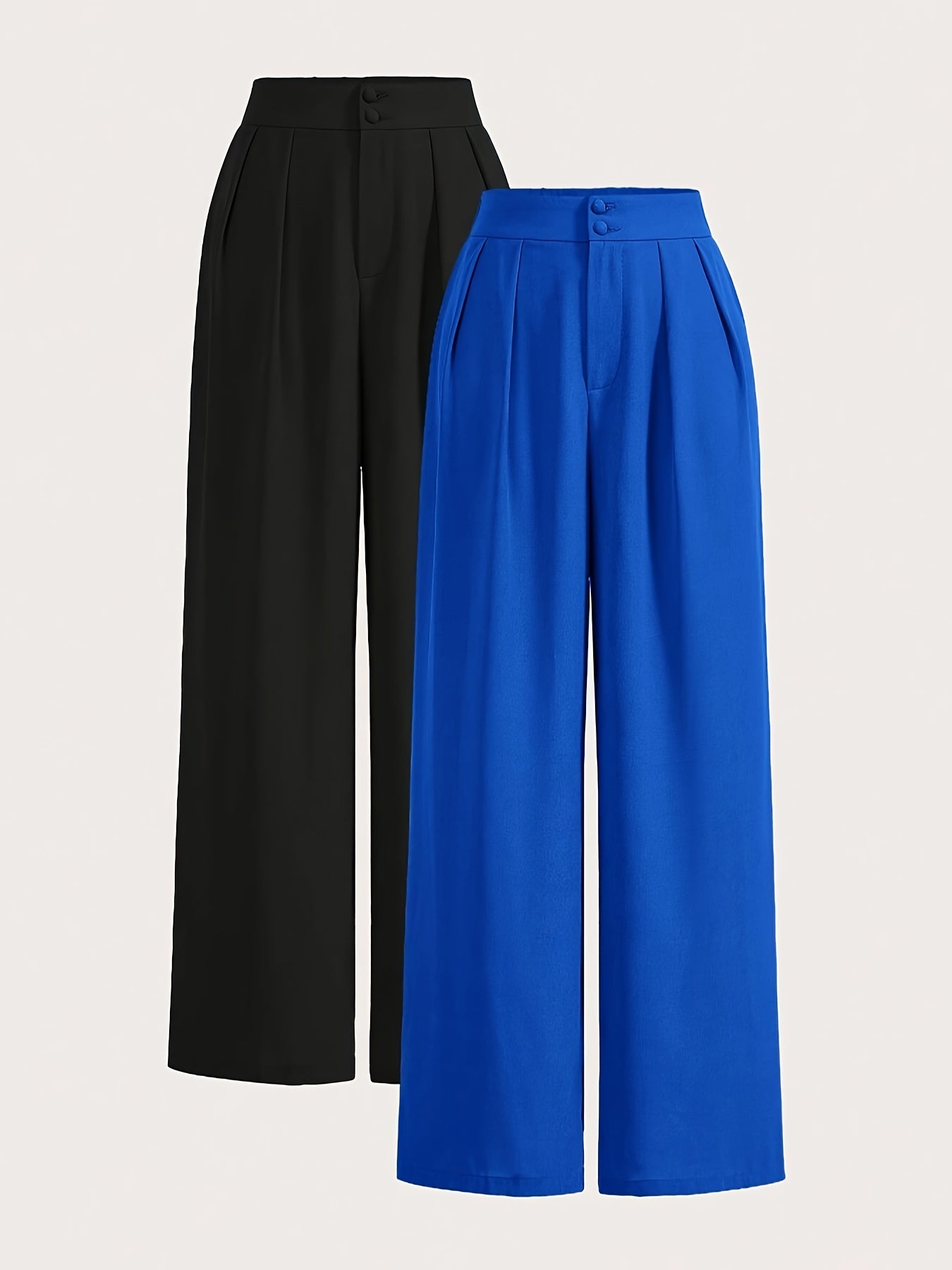 High-Waisted Wide-Leg Pants Two-Piece Set for Women – Trendy Matching Outfit, Casual & Chic Loungewear Coord Set