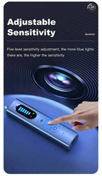 Hidden Camera Detector & Anti-Spy RF Signal Scanner – Portable Bug Sweeper for GPS Trackers, Wireless Eavesdropping Devices, Privacy Protection for Hotels, Cars, Homes, Offices & Travel