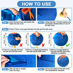 Large Inflatable Dog Ball Toy – Interactive Herding Training Ball for Dogs, Anti-Boredom Exercise Toy for Bulldogs, Golden Retrievers & Australian Shepherds, No Battery Required