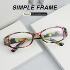 9-Pack Floral Square Frame Fashion Reading Glasses – Unisex Hollow Design, Wide Temple, Classic Color Mix, Strengths +1.0 to +4.0, Bulk Multi-Pack Readers for Women & Men