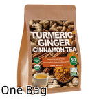 Turmeric Ginger Cinnamon Herbal Tea – Sugar Free, Caffeine Free, No Additives, Natural Wellness Tea Bags for Immune Support, Anti-Inflammatory & Detox, 1/2/3 Bags