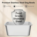 7L Stainless Steel Dog Water Bowl Anti-Spill Splash-Proof Slow Feeder for Messy Drinkers Heavy Duty Indoor Outdoor Pet Bowl – Large Capacity