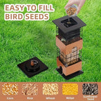 Squirrel Proof Bird Feeder 5LBS Large Capacity Outdoor Hanging Metal Construction Bilateral Weight-Activated Easy to Fill & Clean Weather Resistant for Garden Backyard