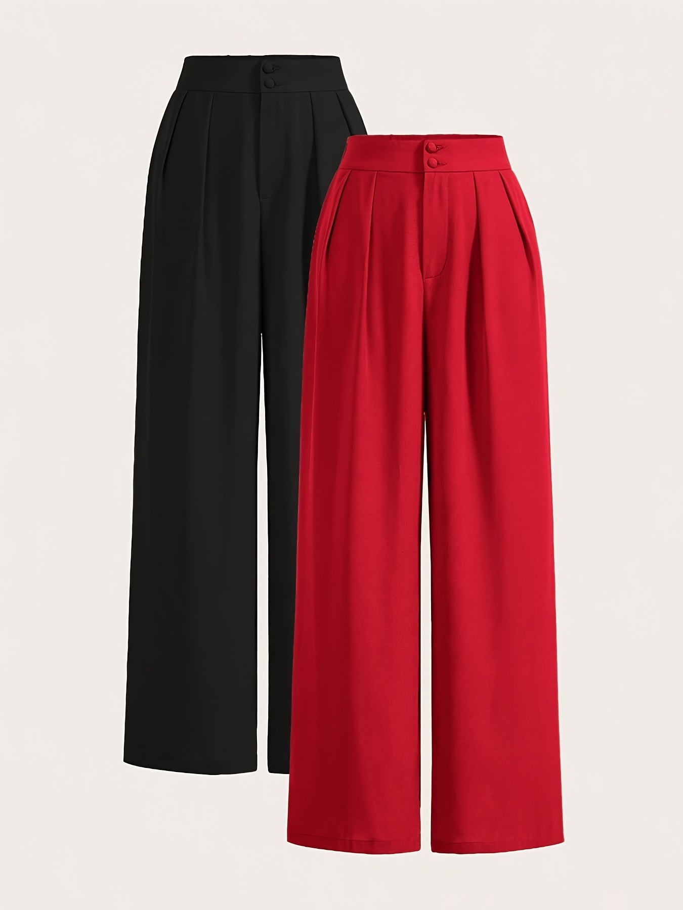 High-Waisted Wide-Leg Pants Two-Piece Set for Women – Trendy Matching Outfit, Casual & Chic Loungewear Coord Set