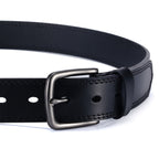 2-Pack Men's Genuine Leather Belts Gift Set – Handmade with Zinc Alloy Buckle, Sizes 30-50, Perfect for Daily Jeans, Father's Day, Christmas & Thanksgiving