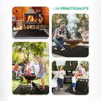 BBQ Grill Mat & Fire Pit Pad – Double-Sided Fireproof Heat-Resistant Deck Protector, Waterproof & Oil-Proof, Easy to Clean, 7 Sizes for Outdoor Grills, Fireplaces, Fire Pits & Smokers