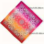 12pcs Tie-Dye Paisley Headbands Bulk Set – Vibrant Gradient Colors Boho Hip-Hop Retro Style Unisex Hair Scarves, Decorative Stitching Headscarves for Women Men Teens Festivals Outdoor Daily Wear