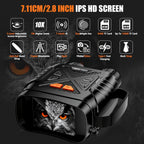 4K Night Vision Binoculars for Adults – 10x Digital Zoom, 2.8" HD Screen, 7-Level IR Illuminator, 12MP Photo & Video, Rechargeable – Perfect for Hunting, Boating & Outdoor Exploration, Gift for Men