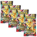 Pokemon TCG Scarlet & Violet Mega Evolution Ascended Heroes Booster Pack Lot of 4 Sealed Packs – 40 Cards Total – Mega Dragonite ex, Stellar Tera Pokémon ex – Authentic TCG Cards for Collectors & Players