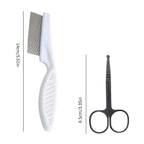 Pet Grooming Kit with Safety Scissors and Face Towel - 2-Piece Rounded-Tip Grooming Set for Cats and Dogs, Removes Tear Stains and Fur Knots, Safe Eye Area Trimming Tool for Pet Care