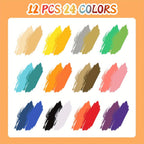 Double-Ended Waterproof Acrylic Paint Pens 48 or 72 Colors for Rock Painting Fabric Metal Glass Wood Canvas Ceramics Eggs Pumpkins DIY Art Crafts