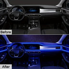Car Interior LED Ambient Light Kit 7-Color RGB App Control with Music Sync Rhythm 3M Strip for Doors Console Dashboard – Wireless Car Atmosphere Lighting Underglow Accent Lights