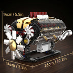 Transparent Mechanical Engine Model Building Kit with Automated Gear Transmission Piston Simulation STEM Science Project for Teens Adults Hobbyists Mechanics Birthday Christmas Gift