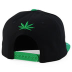 Rasta MJ Leaf 3D Embroidered Flat Bill Snapback Cap – Hip Hop Reggae Hat, Adjustable Snapback, One Size Fits Most, Unisex Streetwear Baseball Cap