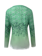 Women's V-Neck Long Sleeve Blouse Stretchy Casual Office Top Machine Washable All Season Layering Shirt Sky Blue Green Peach S-XXL