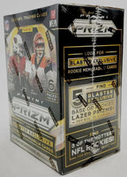 2020 Panini Prizm NFL Football Blaster Box - 5 Exclusive Lazer Prizms, 1 Memorabilia Card, 3 Rookie Cards - Burrow, Herbert, Hurts, Jefferson, Love - 6 Packs, 24 Cards Total