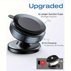 Magnetic Phone Holder with Vacuum Suction Cup, 360° Adjustable Hands-Free Phone Mount for Car, Gym, Mirror & Smooth Surfaces, Universal Magnetic Suction Phone Stand Compatible with All Smartphones