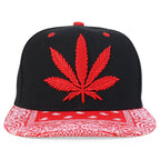 Rasta MJ Leaf 3D Embroidered Flat Bill Snapback Cap – Hip Hop Reggae Hat, Adjustable Snapback, One Size Fits Most, Unisex Streetwear Baseball Cap