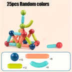 Kids Magnetic Building Blocks – STEM Educational Toy Ages 3+, Random Colors, 25pc or 36pc, Creativity & Fine Motor Skills, Gift for Halloween Christmas Back-to-School