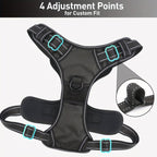 No Pull Dog Harness and Leash Set – Adjustable Reflective Oxford Vest Harness with 5-Foot Padded Handle Rope for Medium to Large Dogs, Quick-Release Buckles, Sizes S-XL, 5 Colors