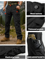 Men's Tactical Winter Pants Heavy-Duty Thickened Insulated Work Pants, 300g/m² 100% Polyester MOLLE System Multi-Pocket Baggy Snow Pants for Hiking Hunting Construction Outdoor