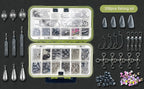 Fishing Lure Kit 306PCS & 84PCS – Complete Tackle Box with Hooks, Sinkers, Bobbers, Jigs, Beads, Swivels & Snaps | Freshwater Fishing Accessories Set for Bass Trout Carp