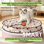 Electric Cat Teaser Ball with Hunting Cover - Smart Self-Entertaining Interactive Cat Toy, Scratch & Bite Resistant Hideaway Ball, Lightweight Quiet Auto-Moving Toy for Cats & Dogs, Great Pet Gift