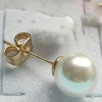 925 Sterling Silver Freshwater Pearl Stud Earrings for Women – 2 Pairs 7mm Hypoallergenic Classic Pearl Earrings, Elegant Jewelry Gift for Valentine’s Day Mother’s Day Birthday Anniversary