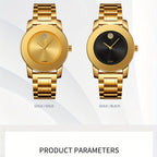Women's Quartz Watch Round Dial Elegant Analog Wristwatch for Ladies – Party, Daily Wear & Birthday Gift, 6 Colors Available
