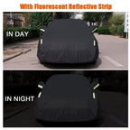 Waterproof Car Cover for Sedan & SUV – All Season UV Protection, Rain, Snow & Dust Shield, Thickened 190T Oxford Cloth, Fits Cars 183–216 Inches, Storage Bag Included – Black